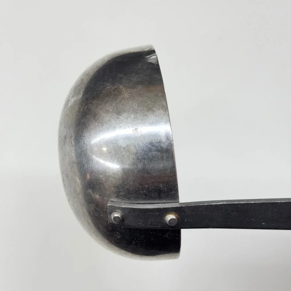 Regent Sheffield Stainless Gravy Ladle Wood Handle Dual Spout Vintage 10Inch MCM